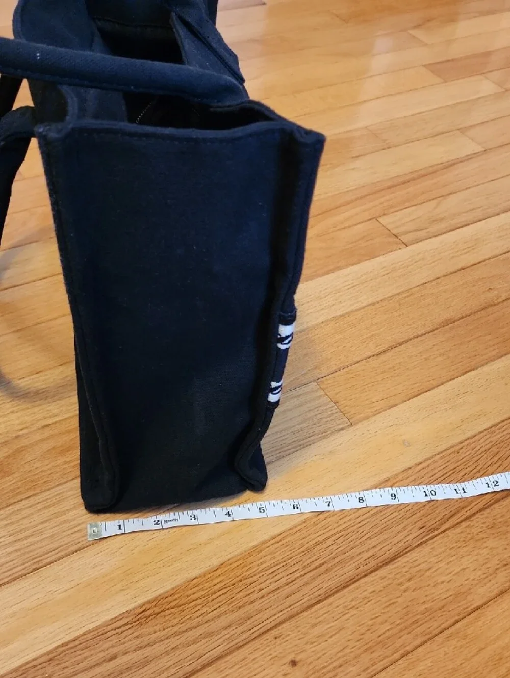 CAPRI Black Canvas Tote and Slide Sandal Set - Picture 5 of 5